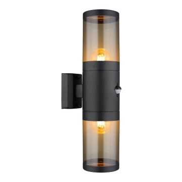 Globo wandlamp met sensor 2xE27/40W/230V IP44