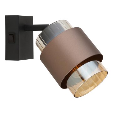 Globo - Wandspot 1xE27/40W/230V zwart/brons