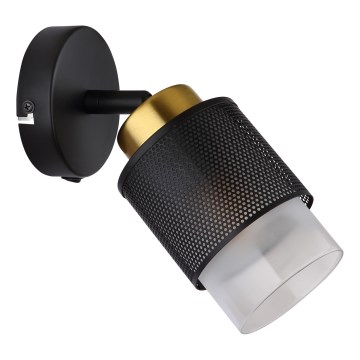 Globo - Wandspot 1xE27/40W/230V zwart/goud