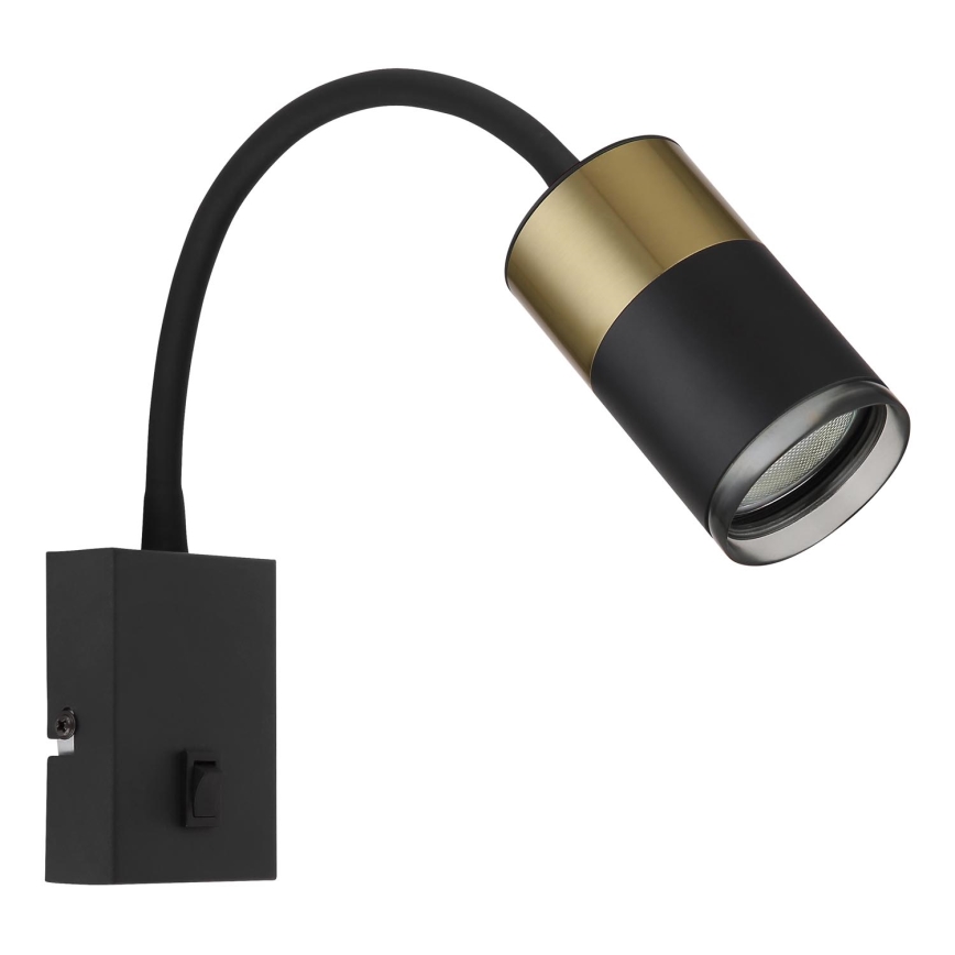 Globo - Wandspot 1xGU10/25W/230V zwart/goud