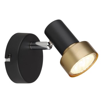 Globo - Wandspot 1xGU10/25W/230V zwart/goud