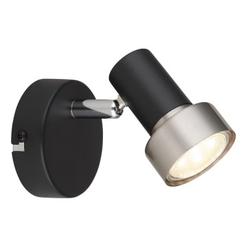 Globo - Wandspot 1xGU10/25W/230V zwart/zilver