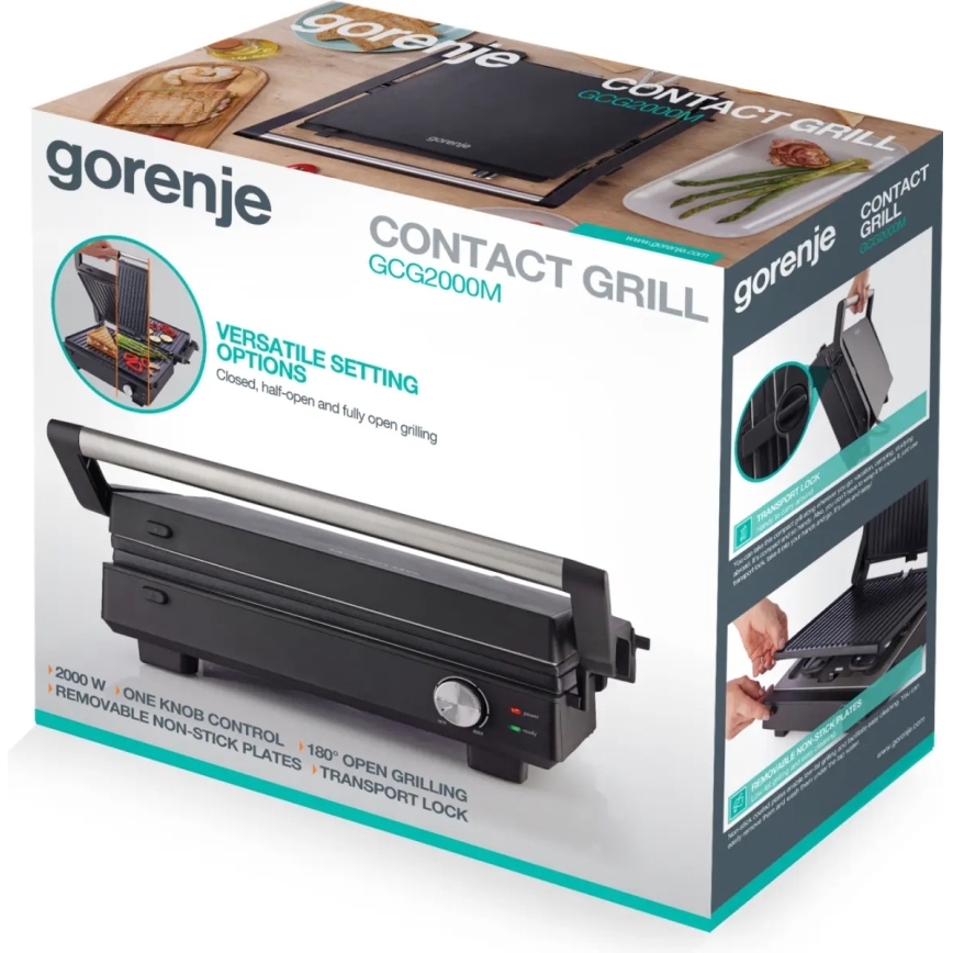 GORENJE GCG2000M - Contactgrill 1800W/230V zwart