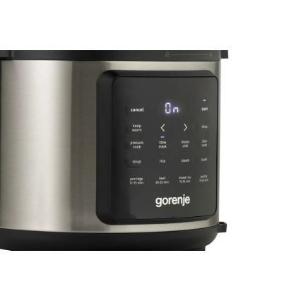 GORENJE GMC6SBK - Multicuiseur électrique multifonction 6 l 8 en 1 1000W/230V inox