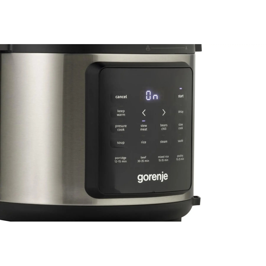 GORENJE GMC6SBK - Multicuiseur électrique multifonction 6 l 8 en 1 1000W/230V inox