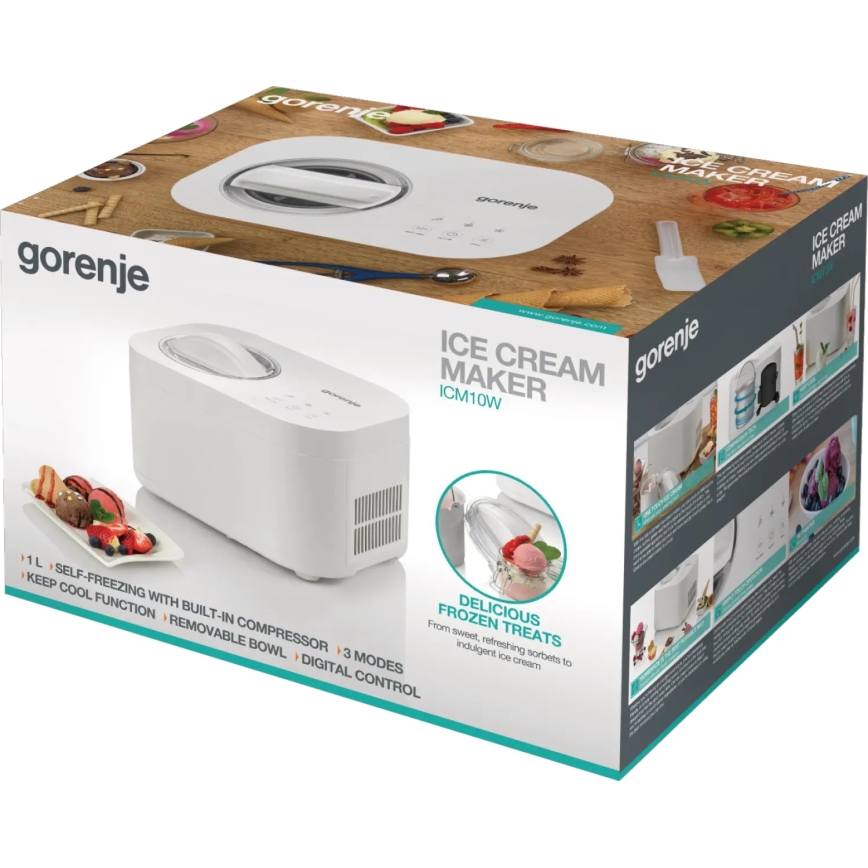 GORENJE ICM10W - Sorbetière 100W/230V blanche