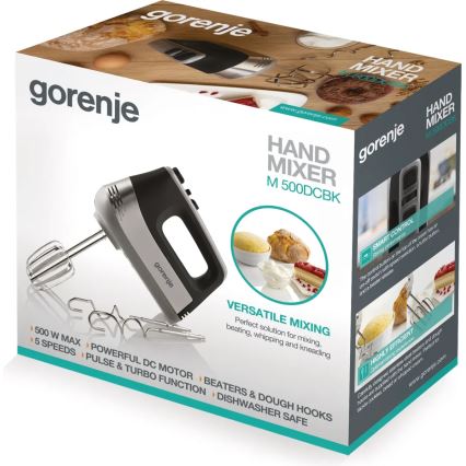 GORENJE M500DCBK - Handmixer 500W/230V zwart/grijs