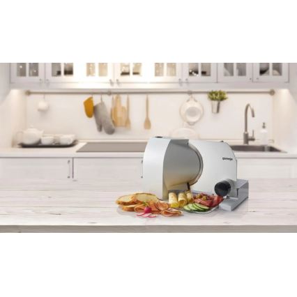 GORENJE R708A - Trancheuse électrique 100 W/230 V en acier inoxydable