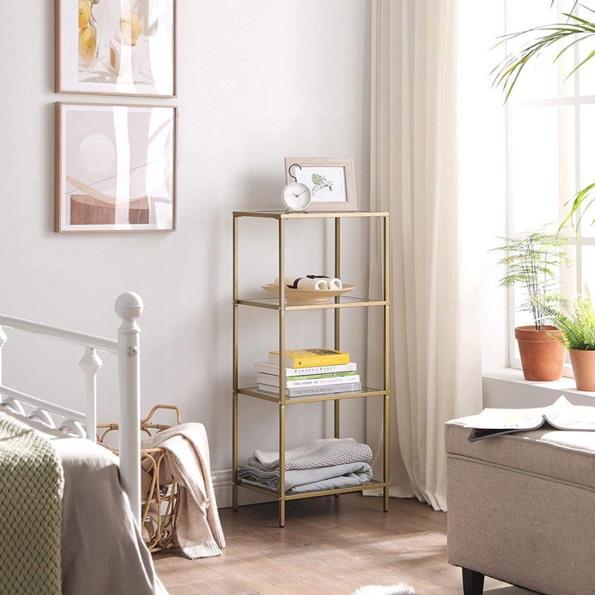 Gouden boekenkast GLASY