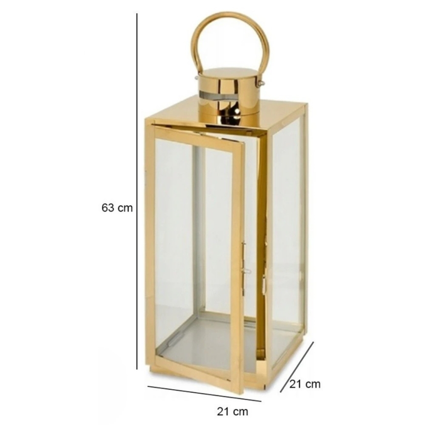 Gouden decoratieve lantaarn 63 cm