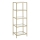 Goudkleurige boekenkast GLASY 40x125x30 cm