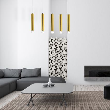 Goudkleurige LED Plafondlamp GOLDIE 5x LED / 25W / 230V