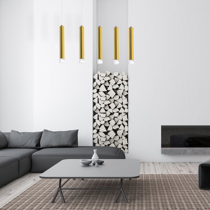 Goudkleurige LED Plafondlamp GOLDIE 5x LED / 25W / 230V