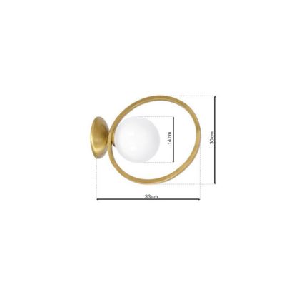 Goudkleurige Wandlamp VIENNA 1x E14 / 40W / 230V