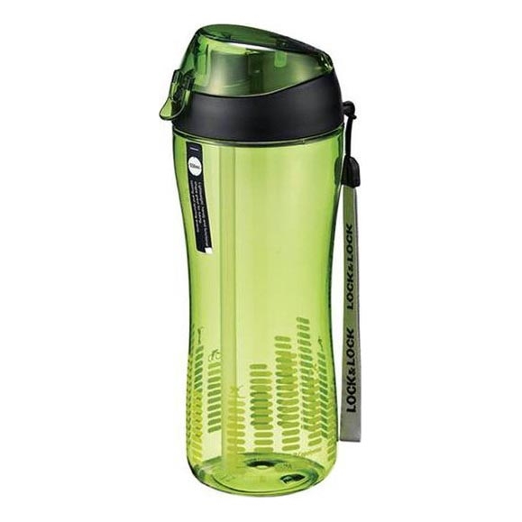 Gourde sportive avec paille 550 ml verte