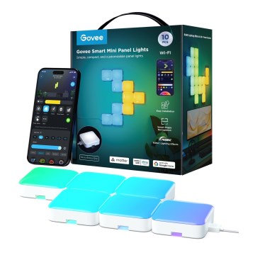 Govee - 10x Mini panneau RGBIC connecté Wi-Fi