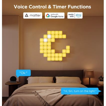 Govee - 10x Mini panneau RGBIC connecté Wi-Fi