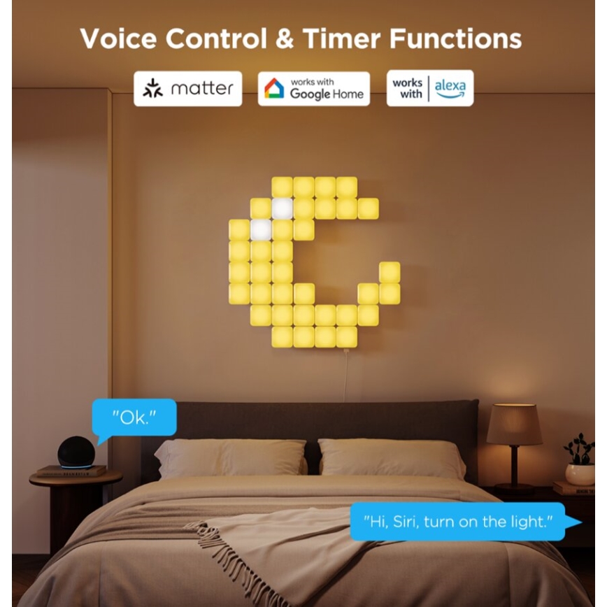 Govee - 10x Slimme mini RGBIC-paneel Wi-Fi