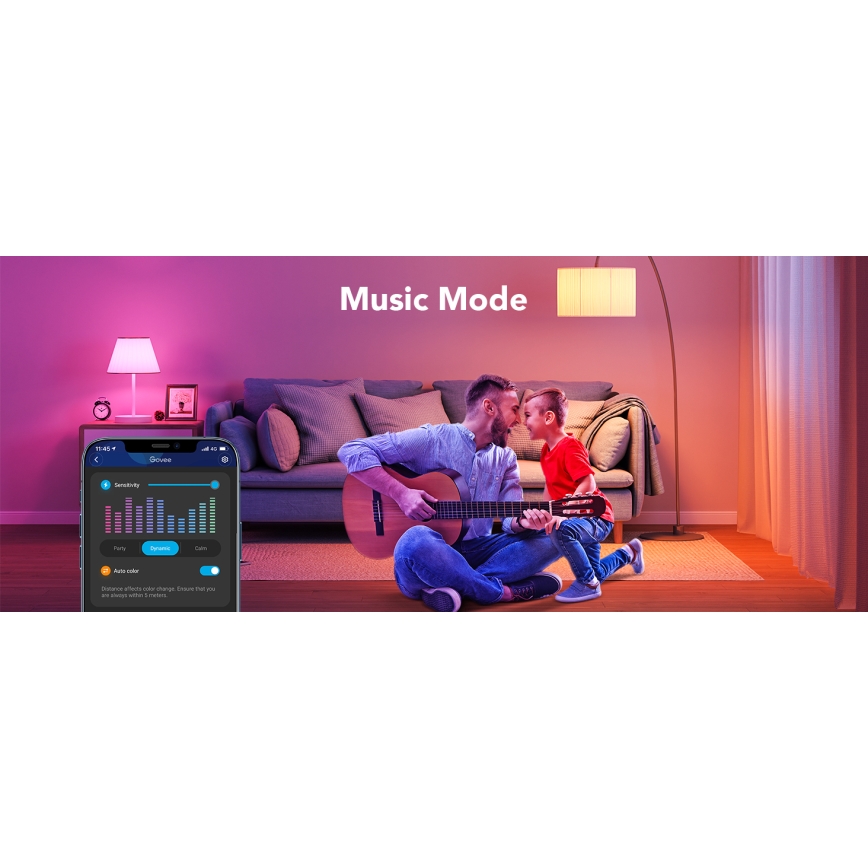 Govee - Ampoule LED RGBWW à intensité variable Smart E27/9W/230V 2700-6500K Wi-Fi