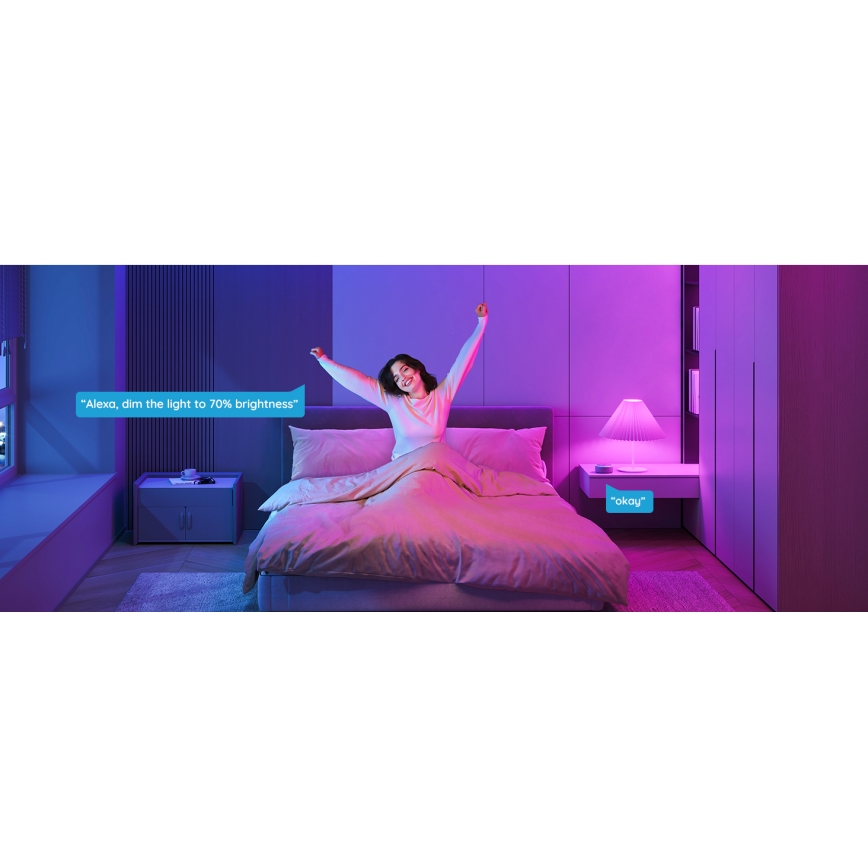 Govee - Ampoule LED RGBWW à intensité variable Smart E27/9W/230V 2700-6500K Wi-Fi