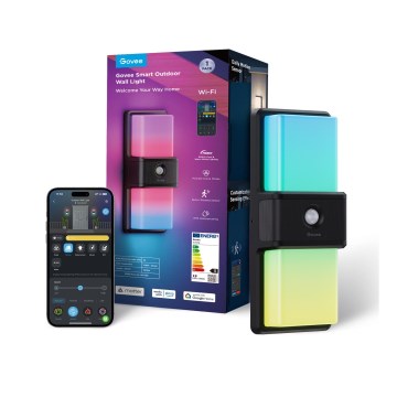 Govee - Applique murale extérieure RGBIC à intensité variable avec détecteur LED/230V IP65 2700-6500K Wi-Fi