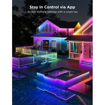 Govee - Buiten Pro SMART RGBICWW buitenshuis LED Strip 10m 2700-6500K Wi-Fi IP65