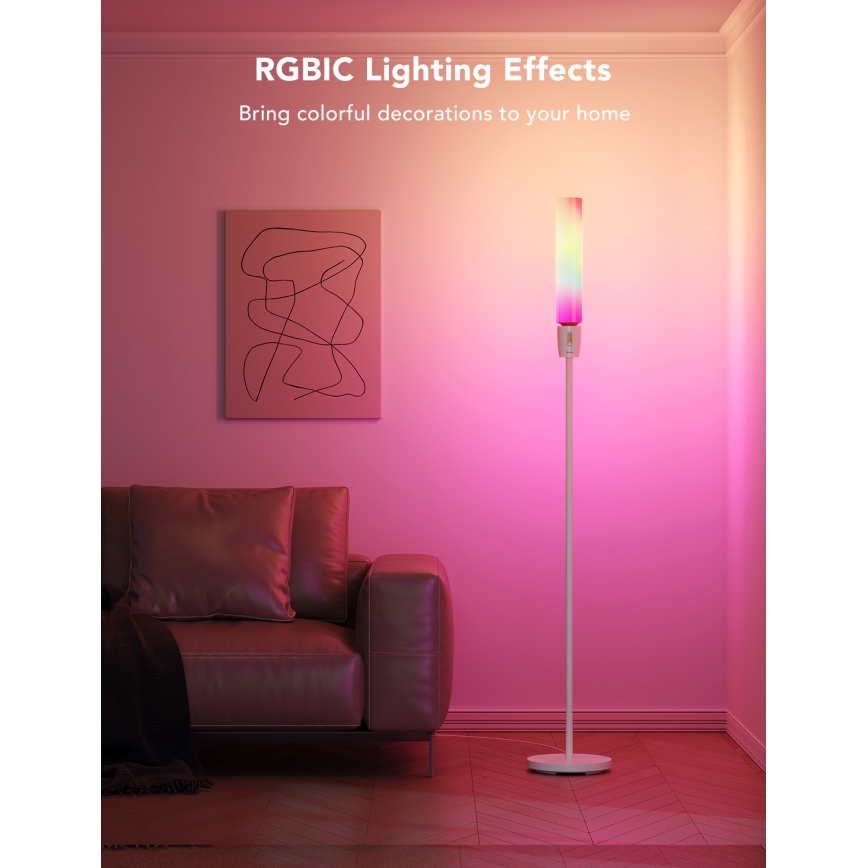 Govee - Dimbare LED Staande lamp CYLINDER SMART RGBICWW 2200-6500K