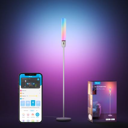 Govee - Dimbare LED Staande lamp CYLINDER SMART RGBICWW 2200-6500K