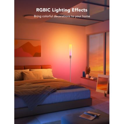 Govee - Dimbare LED Staande lamp CYLINDER SMART RGBICWW 2200-6500K