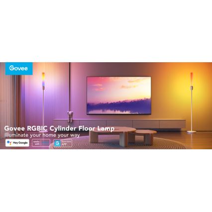 Govee - Dimbare LED Staande lamp CYLINDER SMART RGBICWW 2200-6500K