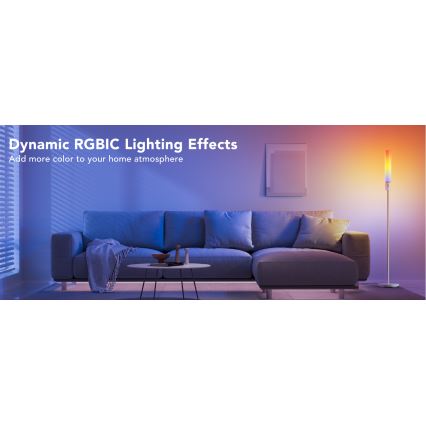 Govee - Dimbare LED Staande lamp CYLINDER SMART RGBICWW 2200-6500K