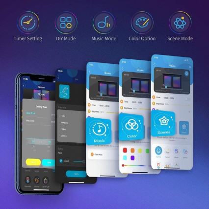 Govee - Dimbare RGB LED-strip smart LED/36W/24V 10 m Wi-Fi