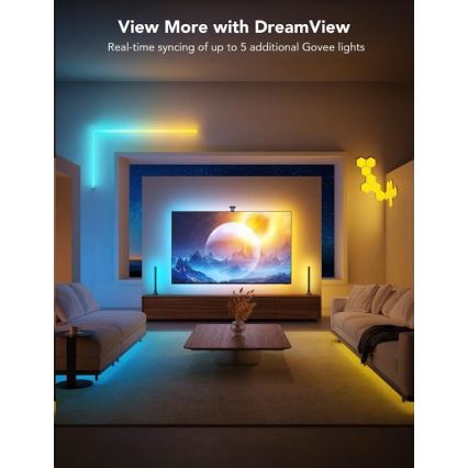 Govee - DreamView T2 DUAL TV 55-65 SMART LED achtergrondverlichting RGBIC Wi-Fi + afstandsbediening