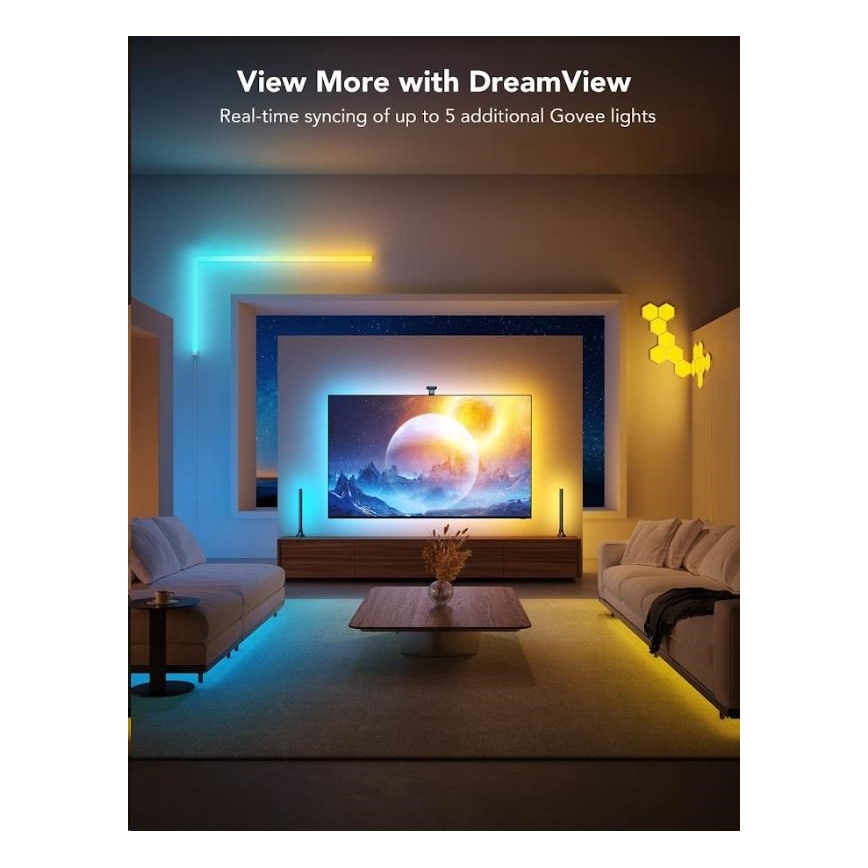Govee - DreamView T2 DUAL TV 55-65" SMART LED rétroéclairage RGBIC Wi-Fi + télécommande