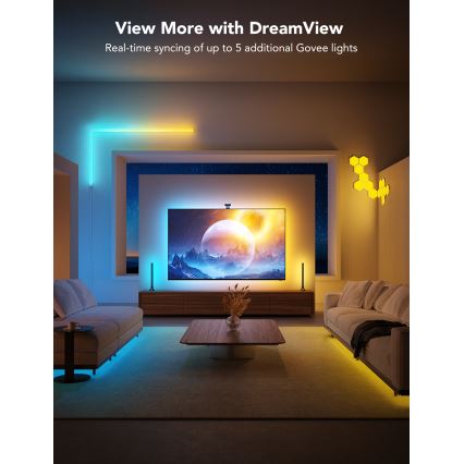 Govee - DreamView T2 DUAL TV 75-85 slimme LED-achtergrondverlichting RGBIC Wi-Fi + afstandsbediening