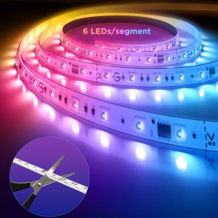 Govee - Extension de ruban  LED RGBWWIC à intensité variable Strip Light 2 Pro 1m Wi-Fi Matter