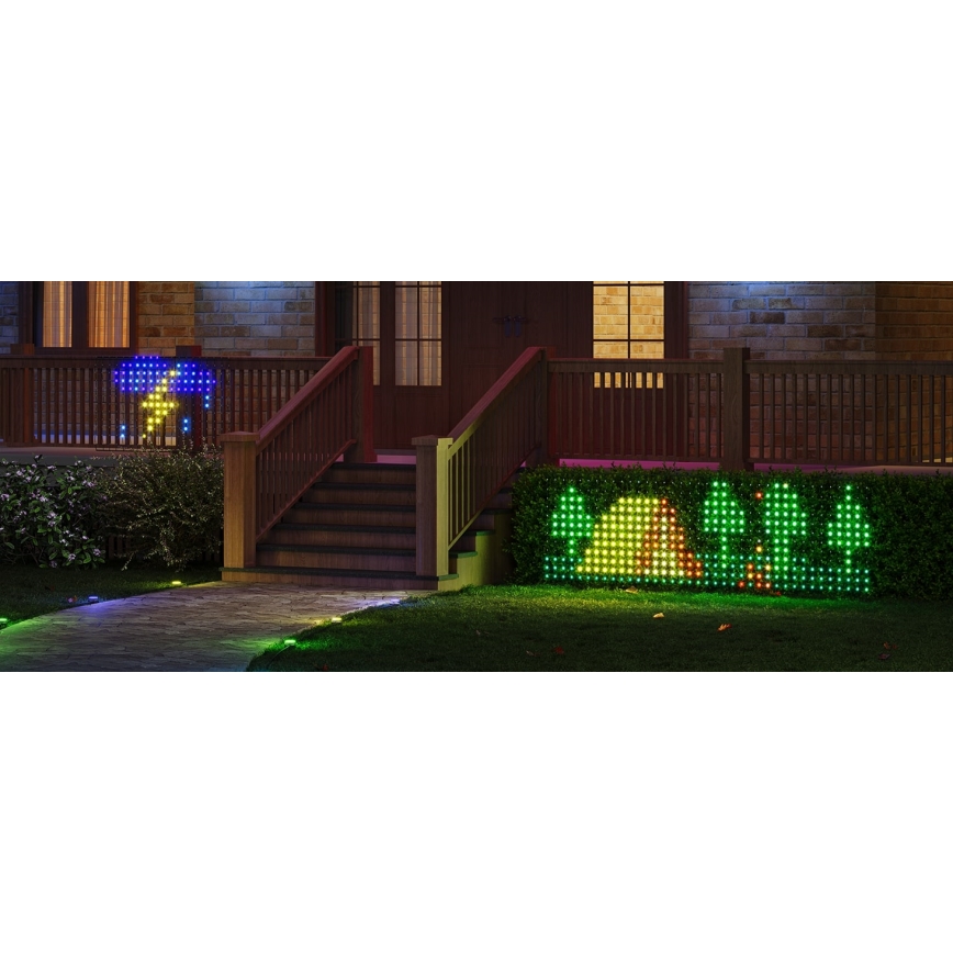 Govee - Filet lumineux LED RGBIC d'extérieur 143 × 85 cm, Wi‑Fi et compatible Matter, IP65