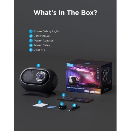 Govee - Galaxy Light Projector 2 Pro Matter met Wi-Fi-luidspreker