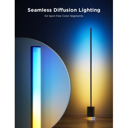 Govee - Lampadaire à intensité variable avec haut-parleur Pro RGBICWW 2200-6500K Wi-Fi + télécommande