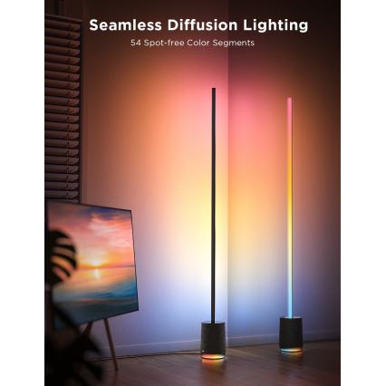 Govee - Lampadaire à intensité variable avec haut-parleur Pro RGBICWW 2200-6500K Wi-Fi + télécommande