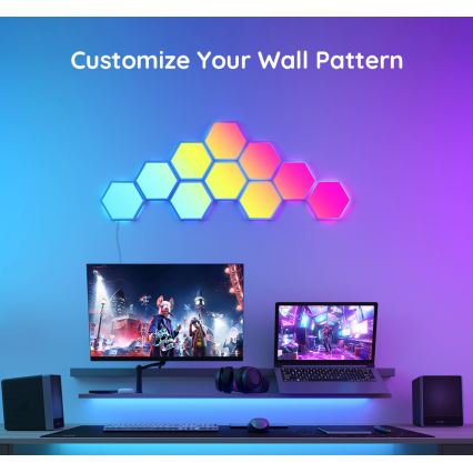 Govee - SET 10x LED RGB Dimbaar lichtpaneel LED/36W/230V Wi-Fi