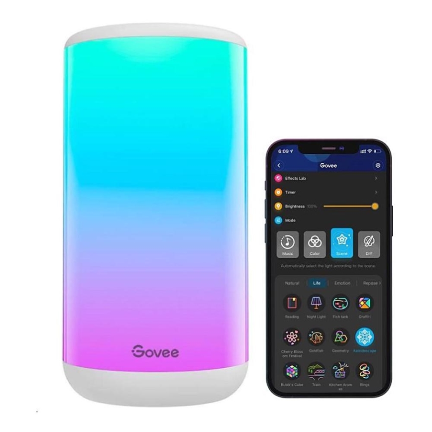 Govee - LED RGBIC Dimbaar tafellamp AURA 2 2200-6500K Wi-Fi Matter