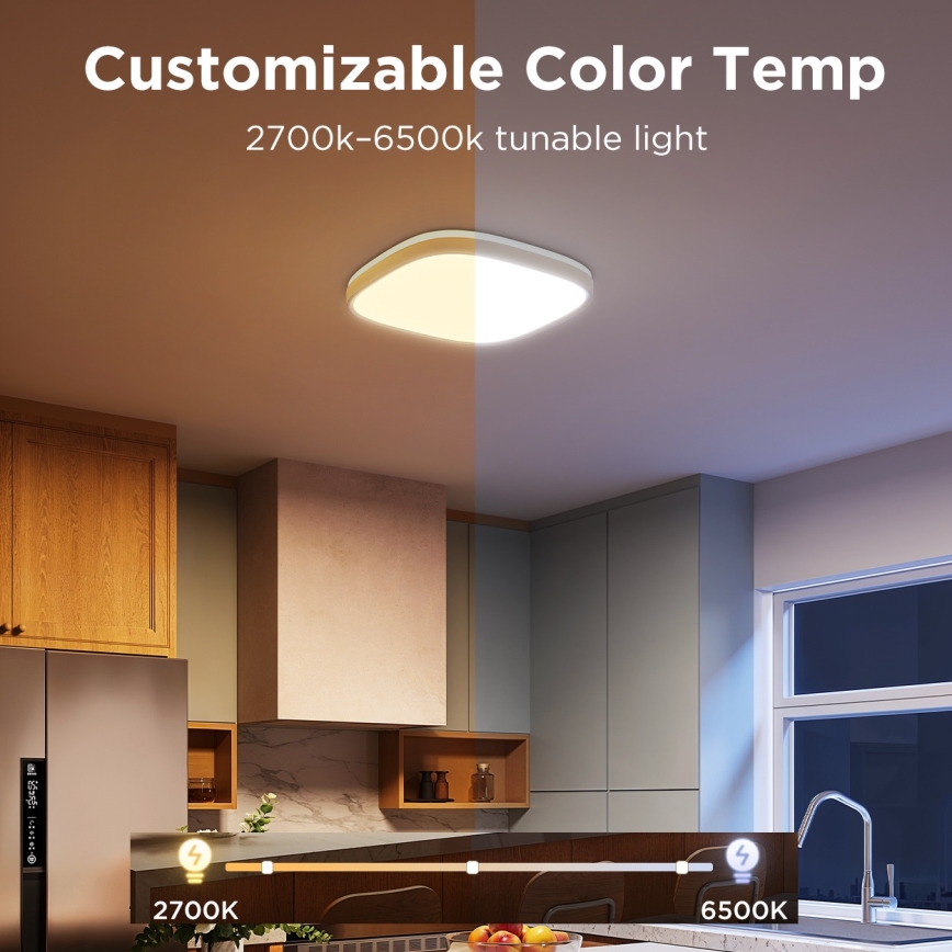 Govee - LED RGBIC Dimbare plafondlamp LED/24W/230V 2700-6500K Wi-Fi