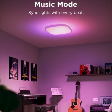 Govee - LED RGBIC Dimbare plafondlamp LED/24W/230V 2700-6500K Wi-Fi