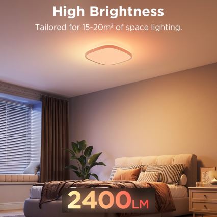 Govee - LED RGBIC Dimbare plafondlamp LED/24W/230V 2700-6500K Wi-Fi