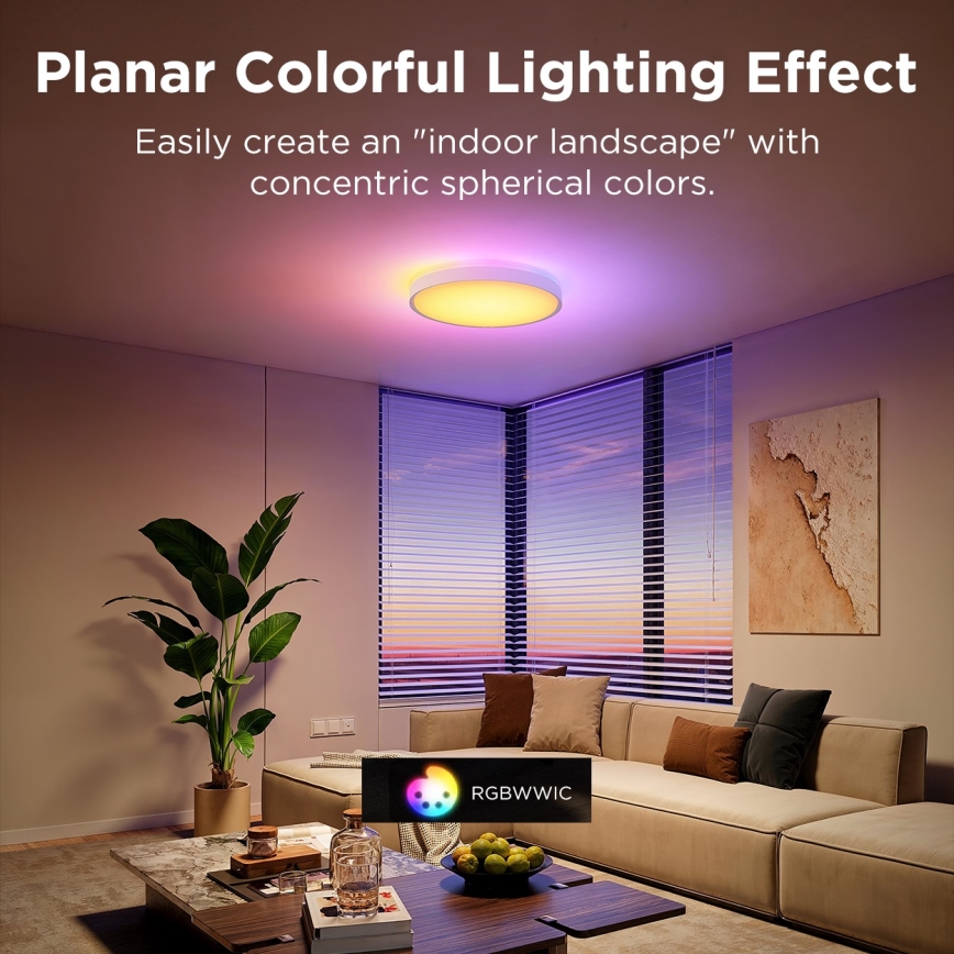 Govee - LED RGBIC Dimbare plafondlamp LED/49W/230V 2700-6500K Wi-Fi