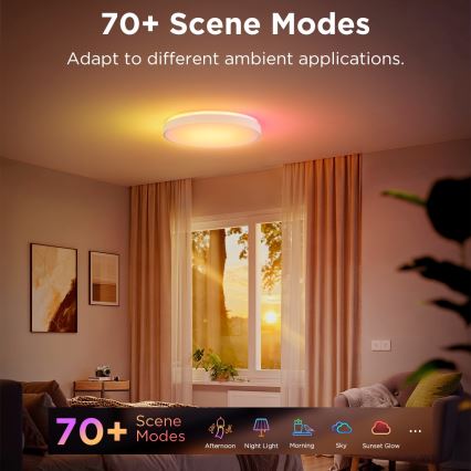 Govee - LED RGBIC Dimbare plafondlamp LED/49W/230V 2700-6500K Wi-Fi