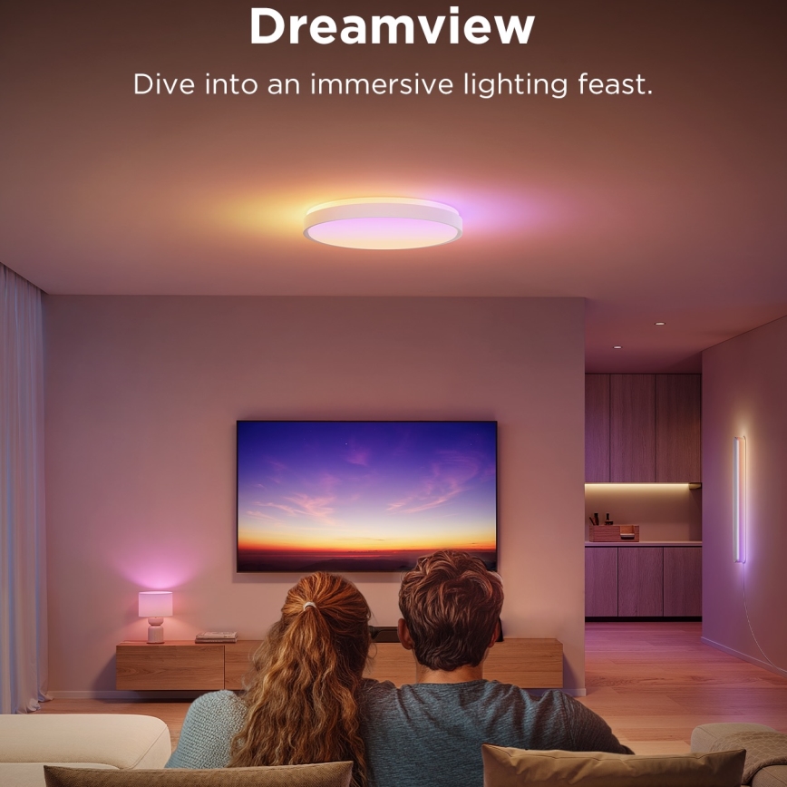 Govee - LED RGBIC Dimbare plafondlamp LED/49W/230V 2700-6500K Wi-Fi