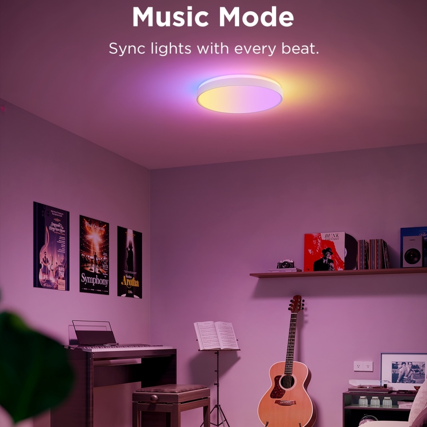 Govee - LED RGBIC Dimbare plafondlamp LED/49W/230V 2700-6500K Wi-Fi