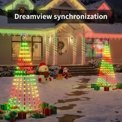 Govee - Sapin de Noël LED RGBIC avec étoile au sommet LED/15W/230V IP65 1,8m Matter Wi-Fi